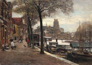 Figures On The Quay, Dordrecht