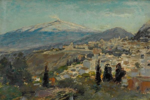 Blick Von Taormina Auf Den Atna - view 1