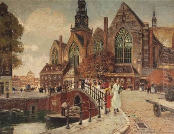 The Oude Kerk Seen From The Oudezijds Voorburgwal, Amsterdam - view 1