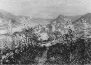 Der Rhein Bei Bingen by Heinrich Hermanns