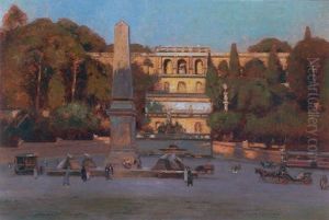 Piazza Del Popolo I Rom by Heinrich Hermanns