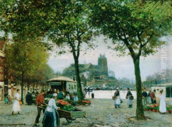 Market Stalls On A Quay - view 1