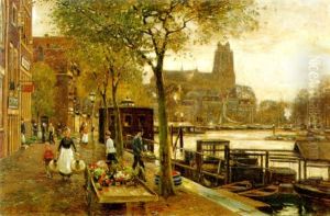 Blumenmarkt Im Dordrechter Hafen