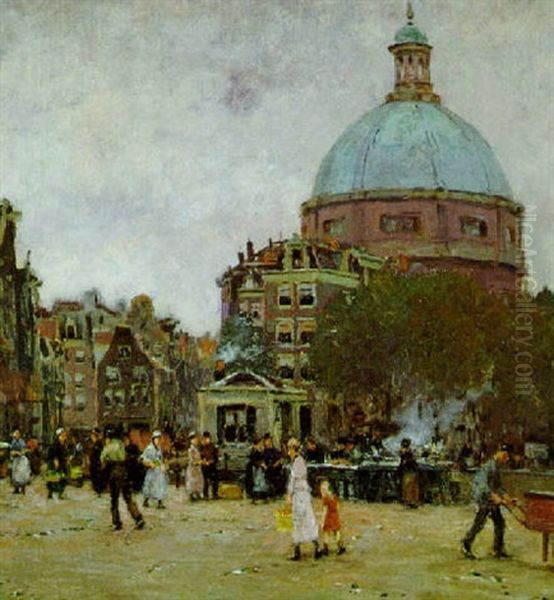 Stadtmotiv Mit Figurlicher Staffage - view 1