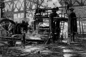 Im Eisenwalzwerk by Heinrich Hermanns