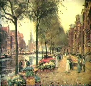 Blumenmarkt An Der Gracht by Heinrich Hermanns