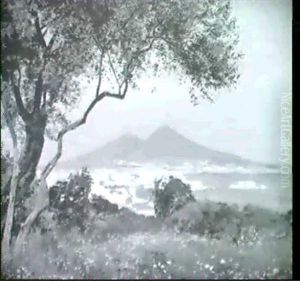 Blick Von Positano Auf Neapel