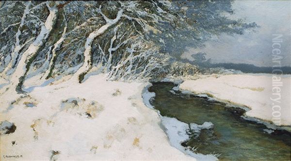 A Stream In Wintertime - view 1