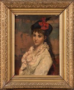 Portrait De Jeune Fille Au Chapeau