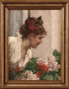 Jeune Femme Aux Fleurs