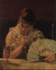 La Belle A L'eventail by Charles Hermans