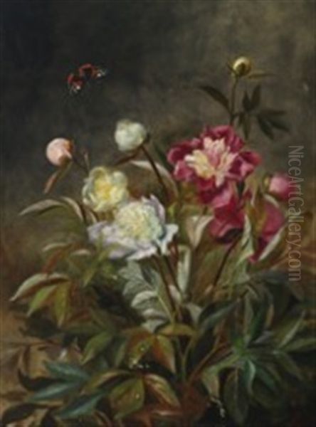 Flowers And A Butterfly - view 1