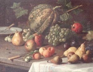 Still Life Of Fruit by Olaf August Hermansen