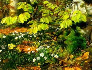 A Woodland Idyll by Olaf August Hermansen
