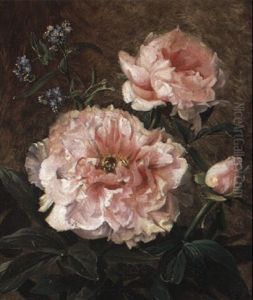 Paeoner, Rose Og Forglemmigej