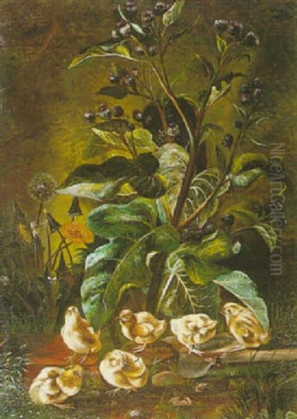 Still Life With Chicks And A Thistle - view 1