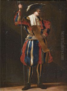 Portrait D'un Garde Suisse by Jean Barbault