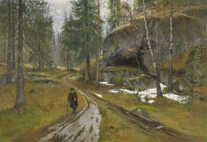 Skogslandskap by Olof Hermelin