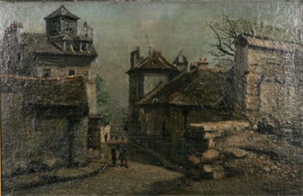 Stadsvy Med Manniskor - view 1