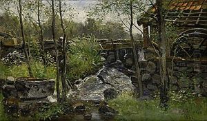 Sommarlandskap Med Vattenkvarn by Olof Hermelin