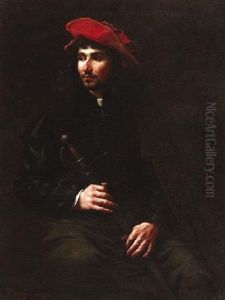 Portrat Eines Herrn Renaissancekostum (selbstportrat?) by Frans Peter Hermesdorf
