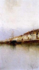 Buque En El Puerto by Francisco Hernandez Monjo