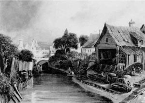 Vue De La Toucques A Pont L'eveque by Antoine Desire Heroult