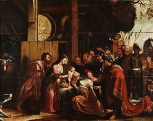 Adoracion De Los Reyes by Willem van, the Elder Herp