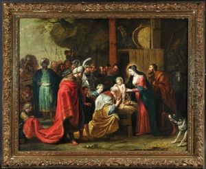 Anbetung Der Konige, Nach Peter Paul Rubens (1577-1640) by Willem van, the Elder Herp