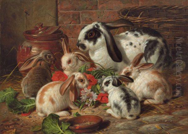 A Family Of Rabbits - view 1
