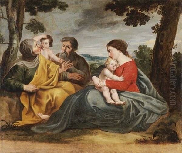 Heilige Familie Mit Elisabeth Und Dem Johannesknaben - view 1