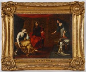 Le Christ Chez Marthe Et Marie by Willem van, the Elder Herp