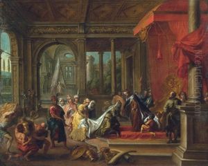 Die Konigin Von Saba Vor Konig Salomon by Willem van, the Elder Herp