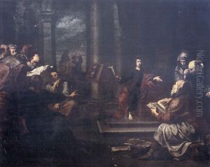 Le Christ Parmi Les Docteurs by Willem van, the Elder Herp