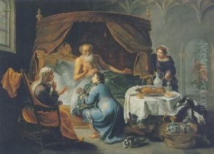 Isaac Blessing Jacob by Willem van, the Elder Herp