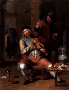 Der Geigenspieler by Willem van, the Elder Herp