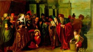 Le Christ Et La Femme Adultere by Willem van, the Elder Herp