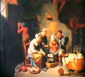 Eine Bauernfamilie Beim Mahl. Eine Bauernfamilie Beim Mahl.