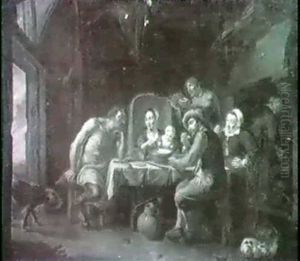 Der Satyr Bei Der Bauern- Familie, Wiederholung Nach        Dem Gemalde In Den Staatlichenmuseen, Berlin - view 1