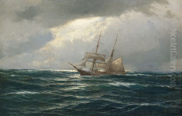 Zweimaster Bei Gewitter Auf Hoher See - view 1