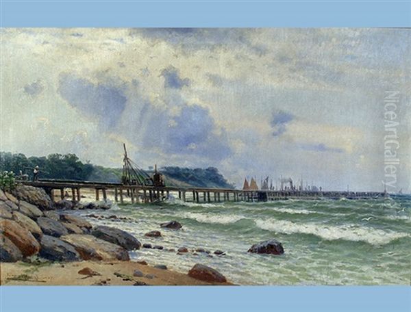 Coast With Sea Bridge And Sunshine - view 1