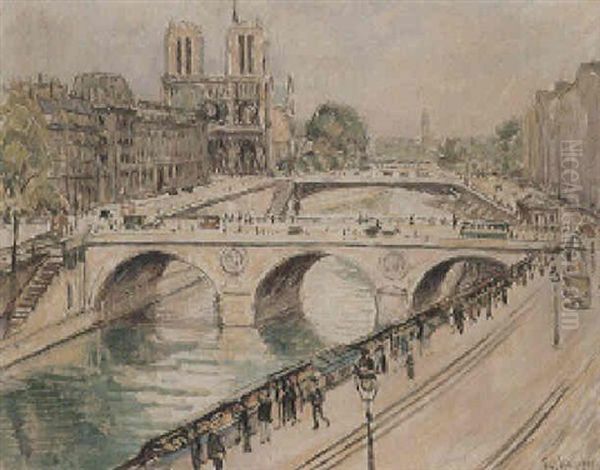 Blick Auf Notre Dame, Die Brucken Und Das Linke Seine-ufer - view 1