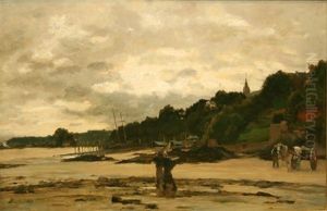 The Mussel Gatherers by Leon Pierre Herpin