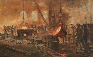 Vue De L'interieur De La Fonderie by Lievin Herremans