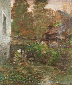 Lavandiere Sous Le Pont by Lievin Herremans