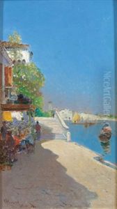 Ansicht Von Venedig Am Canal Grande