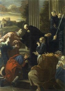 Un Saint Dominicain Accomplissant Des Miracles by Francisco Herrera The Elder