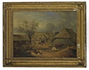 Farmyard Scene by Benjamin Herring Jr.