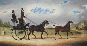 A Tandem On The Road To London by Benjamin Herring Sr.
