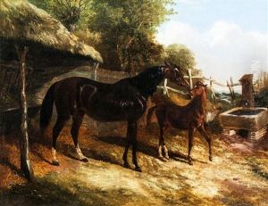 Levity, The Property Of J.c.cockerill Esq., With Her Foal Queen Elizabeth, The Property Of Lord Dorchester, 1843